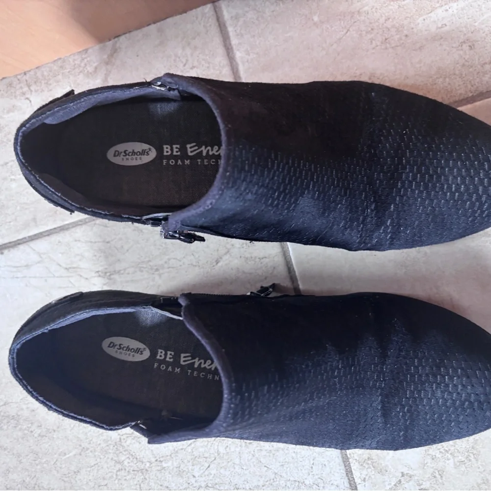 Dr. Scholl’s Bandit Black Leather Ankle Booties size 9 - Picture 2 of 5